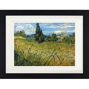 1art1 Vincent Van Gogh Poster Green Wheat Field With Cypress, 1889 Ingelijste Foto Met Passepartout | Muur Foto's | In Een Fotolijstje 40x30 cm