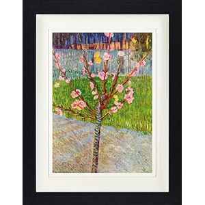 1art1 Vincent Van Gogh Poster Peach-Tree In Blossom, 1888 Ingelijste Foto Met Passepartout | Muur Foto's | In Een Fotolijstje 40x30 cm