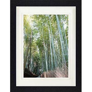 1art1 Bamboe Poster Bamboo Pathway Ingelijste Foto Met Passepartout | Muur Foto's | In Een Fotolijstje 40x30 cm