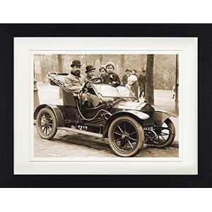 1art1 Vintage Cars Poster Brouhot Phaeton In Paris, 1910 Ingelijste Foto Met Passepartout | Muur Foto's | In Een Fotolijstje 40x30 cm