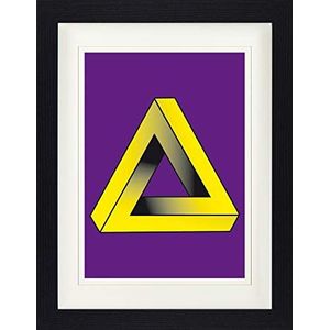 1art1 Gezichtsbedrog Poster The Impossible Penrose Triangle, Complementary Colors Ingelijste Foto Met Passepartout | Muur Foto's | In Een Fotolijstje 40x30 cm