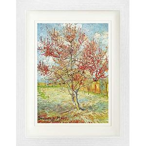 1art1 Vincent Van Gogh Poster Pink Peach Tree In Blossom, Reminiscence Of Mauve, 1888 Ingelijste Foto Met Passepartout | Muur Foto's | In Een Fotolijstje 40x30 cm