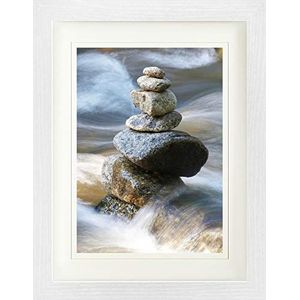 1art1 Stone Poster Solid As A Rock, Zen Ingelijste Foto Met Passepartout | Muur Foto's | In Een Fotolijstje 40x30 cm