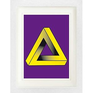 1art1 Gezichtsbedrog Poster The Impossible Penrose Triangle, Complementary Colors Ingelijste Foto Met Passepartout | Muur Foto's | In Een Fotolijstje 40x30 cm