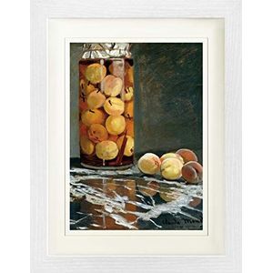 1art1 Claude Monet Poster Jar of Peaches, 1866 Ingelijste Foto Met Passepartout | Muur Foto's | In Een Fotolijstje 40x30 cm