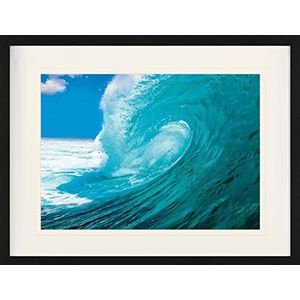 1art1 Zee Poster The Perfect Wave Ingelijste Foto Met Passepartout | Muur Foto's | In Een Fotolijstje 80x60 cm