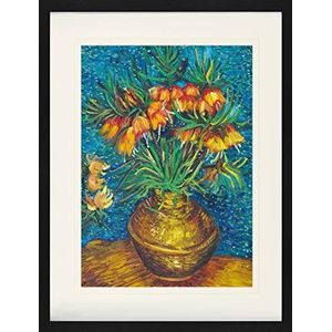 1art1 Vincent Van Gogh Poster Fritillaries In A Copper Vase, 1887 Ingelijste Foto Met Passepartout | Muur Foto's | In Een Fotolijstje 80x60 cm