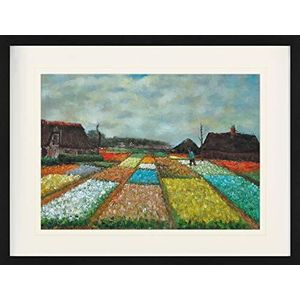 1art1 Vincent Van Gogh Poster Bulb Fields, 1883 Ingelijste Foto Met Passepartout | Muur Foto's | In Een Fotolijstje 80x60 cm