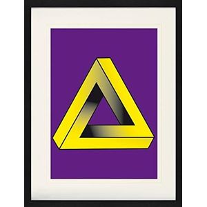 1art1 Gezichtsbedrog Poster The Impossible Penrose Triangle, Complementary Colors Ingelijste Foto Met Passepartout | Muur Foto's | In Een Fotolijstje 80x60 cm