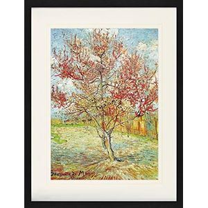 1art1 Vincent Van Gogh Poster Pink Peach Tree In Blossom, Reminiscence Of Mauve, 1888 Ingelijste Foto Met Passepartout | Muur Foto's | In Een Fotolijstje 80x60 cm