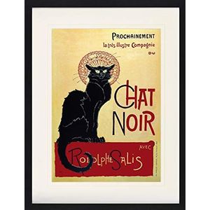 1art1 Theophile Alexandre Steinlen Poster Chat Noir Ingelijste Foto Met Passepartout | Muur Foto's | In Een Fotolijstje 80x60 cm