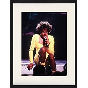 1art1 Whitney Houston Poster Saving All My Love For You Ingelijste Foto Met Passepartout | Muur Foto's | In Een Fotolijstje 80x60 cm
