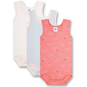 Sanetta baby-meisje body in set rood kleine kinderen ondergoed set