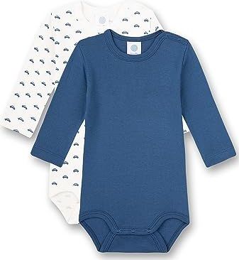 Sanetta Beige rompertje voor babyjongens, set van