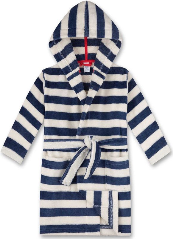 Sanetta - Jongensbadjas - Blauw - Gestreept - Katoenmix - 152