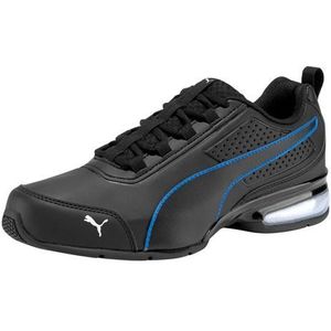 PUMA Leader VT SL Hardloopschoenen voor volwassenen, uniseks, Zwart Zwart Zwart Wit Indigo Bunting, 42.5 EU