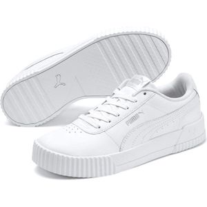 PUMA Carina L Dames Sneakers - Puma White-Puma White-Puma Silver - Maat 36