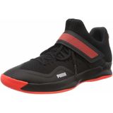 Puma - Rise XT Netfit 2 - Volleybalschoenen - Zwart/Rood - Mesh/Kunststof