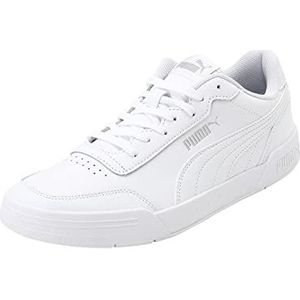 PUMA Unisex Caracal Sneakers, Wit Puma White Puma Silver, 37.5 EU