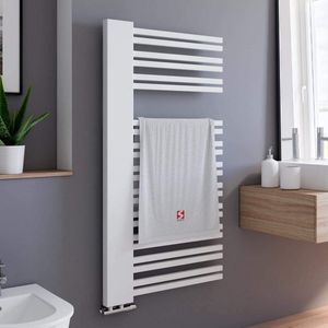 Schulte designradiator 60x120 - Bologna LINKS - 620 W - wit - radiator voor de badkamer