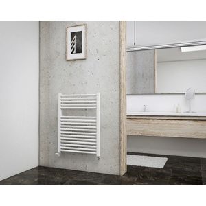 Schulte EP07660 04 designradiator  60 x 77 cm, München, 461 Watt, alpine-wit, radiator voor de badkamer en keuken