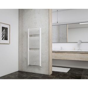 Schulte EP12050 04 designradiator  50 x 121 cm München, 598 Watt, alpine-wit, radiator voor de badkamer en keuken