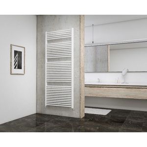 Schulte EP18075 04 designradiator 75 x 177 cm, München, 1276 Watt, alpine-wit, radiator voor de badkamer en keuken