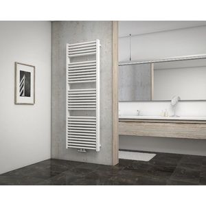 Schulte EP1918060 04 designradiator 60 x 177 cm, München Powerpack, 1210 Watt, alpine-wit, radiator voor de badkamer, extra hoge wattage door dubbele buizen techniek