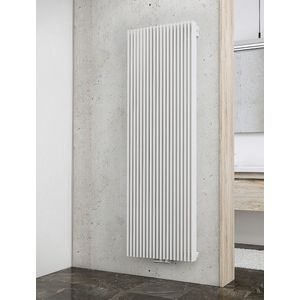 Schulte lamellen radiator LONDON designradiator met veel vermogen, 60 x 180 cm, 1758 Watt, alpine-wit, midden onderaansluiting, art. EP2418058 04