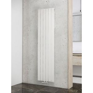 Schulte lamellen radiator Aachen, 60 x 180 cm,  1223 Watt, designradiator voor de badkamer, alpine-wit,  8 Lamellen, EP3318061-M 04 . Passende handdoekhouder optioneel leverbaar. EP3318061-M 04