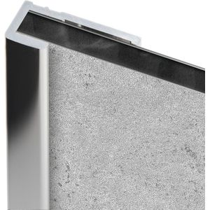Schulte achterwand - eindprofiel chroom 41, lengte 210 cm D1901621-41