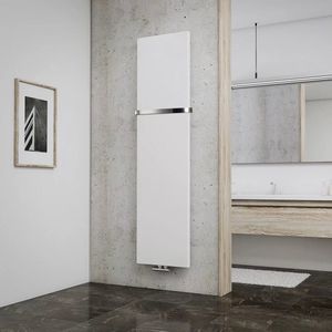 Schulte NEW YORK - paneelradiator  - 45 x 180 cm - inclusief handdoekhouder - alpine-wit - 771 Watt - midden onderaansluiting - EP0320102 04