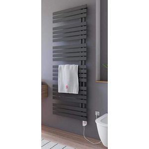 Schulte BREDA - elektrische designradiator - 60 x 169 cm - antraciet - handdoekdroger - verwarmingselement type 3 rechts - 900 Watt - H02416960-E3R 57