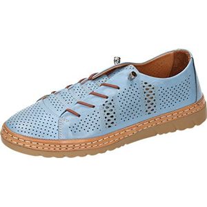 Manitu Dames 840010-51 Instappers, blauw, 35 EU