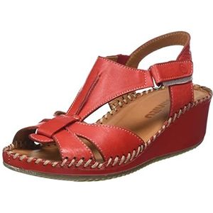 Manitu Dames 910157-04 sandalen, rood, 40 EU, rood, 40 EU