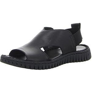 Manitu Dames 910162-01 sandalen, zwart, 42 EU, zwart, 42 EU