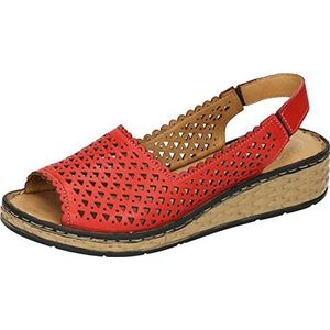 Manitu Dames 910163-04 sandalen, rood, 39 EU, rood, 39 EU