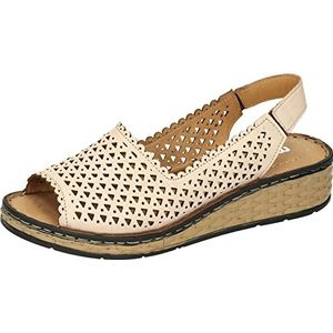 Manitu Dames 910163-08 sandalen, beige, 34 EU, beige, 34 EU