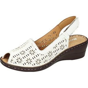 Manitu Dames 910165-03 sandalen, wit, 38 EU, wit, 38 EU