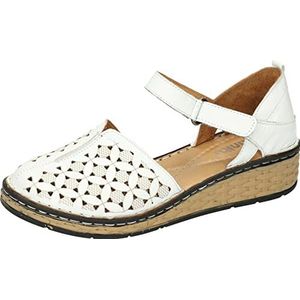 Manitu Dames 910168-03 sandalen, wit, 36 EU, wit, 36 EU