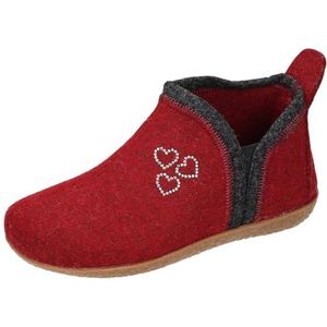 Manitu Pantoufles maison femme, Rouge, 40.5 EU
