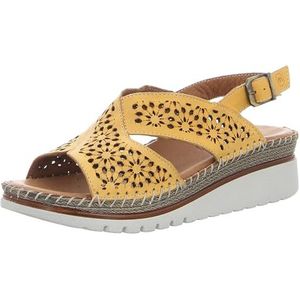 Manitu Dames 910214-06 sandalen, 39 EU, geel, 39 EU