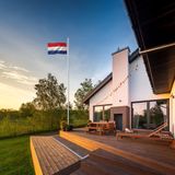 Aluminium vlaggenmast in hoogte verstelbaar met vlag - Nederland