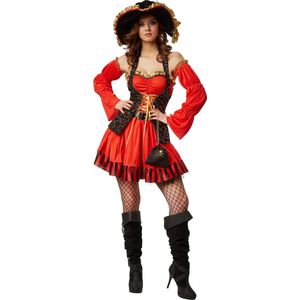 dressforfun - Vrouwenkostuum sexy zeeroversbruid M - verkleedkleding kostuum halloween verkleden feestkleding carnavalskleding carnaval feestkledij partykleding - 301780