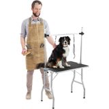 tectake® - Trimtafel met twee lussen - Trimtafel voor honden/katten - Opvouwbaar, met krasbestendig rubberen oppervlak