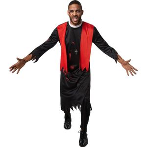 dressforfun - Griezelige pastoor L - verkleedkleding kostuum halloween verkleden feestkleding carnavalskleding carnaval feestkledij partykleding - 302277