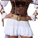 tectake® Frauenkostüm Woman-Steampunk Palastwache