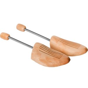 tectake® 2 Paar Spiral-Schuhspanner, aus Lotusholz, Verhinderung von Gehfalten, gute Luftzirkulation