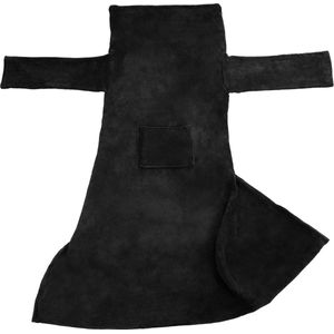 Tectake - Set van 2 TV-Dekens - Zwart - 200x170 cm - Superzacht en Pluizig