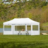 tectake - partytent 3x6 m. opvouwbaar- 4 wanden- wit 403163